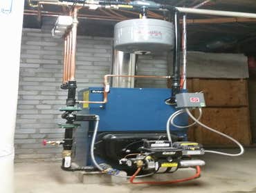 oil fired boiler with 4 zones