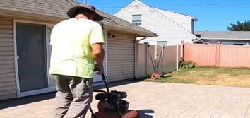 Photos by Woodside Construction Inc #2 approximately 350sqft area, paver of Client's choice, Our team carefully prepared the backyard through a step-by