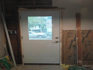 Back door installed
