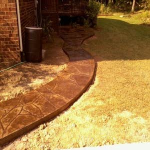 concrete stamped walkway