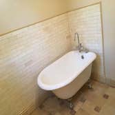 Full bathroom remodel -remove plastic shower enclosure -Install New “Vintage” style tub