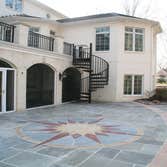 Stone Patio with Madallion