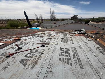 Demo & replacement of underlayment with High-performance synthetic underlayment for maximum leak protection