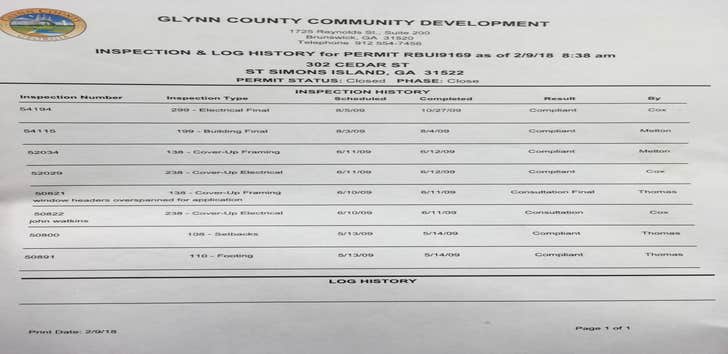 Permit Copy of permit for removal of reference.