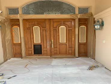 Exterior Door Staining