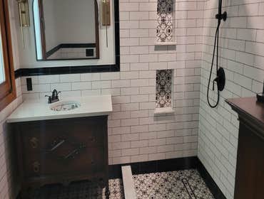 Photos by Iktinos Art and Designs LLC #3 Bathroom remodeling with venetian plaster ceiling by Iktinos Art Designs