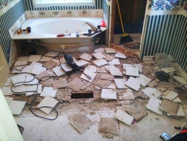 Remodeled bathroom by W.A. Jones Construction Pictures of a bathroom recently remodeled by W.A. Jones Construction. Work performed includes moving wall