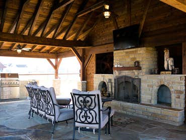 Patio Cover with Fireplace