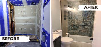 Seaford, VA Gym and Hall bath remodels