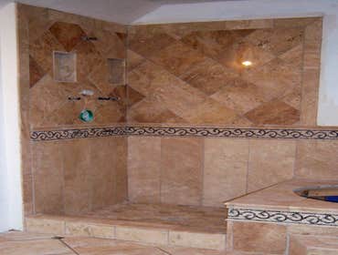 Tiled Shower & Garden Tub 0