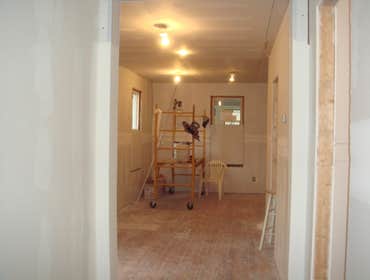 Vacant house sheetrock is in