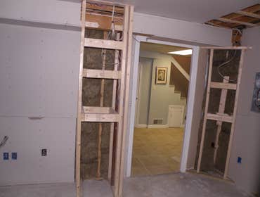 Photos from Vh improvement inc transforms a room in the basement into a media room