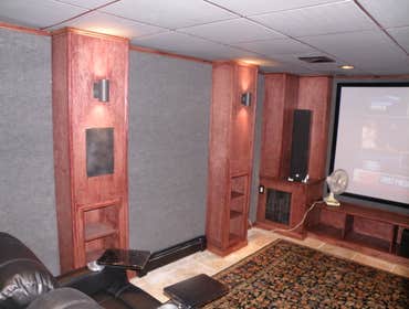 Photos from Vh improvement inc transforms a room in the basement into a media room