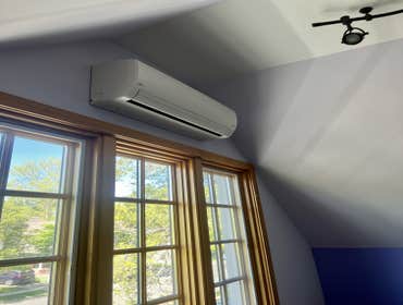 Photos by Tri State Air,inc #3 Fujitsu ductless air conditioning system with heat option was installed in the house (total 4 rooms)