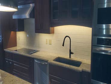 Photos by DP Electric Inc #3 Install new LED strip lighting under kitchen cabinets