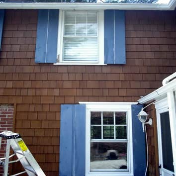 Project 1, building a basement with a powder room, Project 2, restoration of ceder shingles & shutters Framing over concrete, installing electric ligh