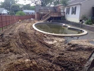 Outdoor pool installation