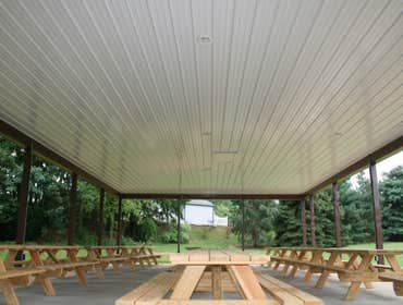 Open Sided Pavilion Buildings The perfect staging area for Picnics and Parties.