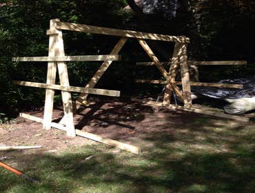 Custom designed kayak rack.