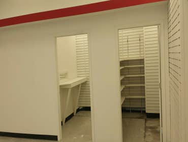 Fitting room buildouts Here we build out the fitting rooms and office complexes for a retail store