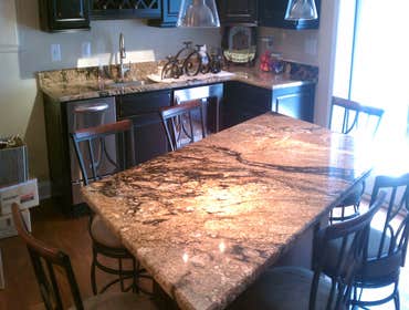 Looking for Granite and Marble Fabricatiors and professional installers. Santana's Marble Granite, LLC. A CUSTOM DESIGN OF KIT THIS PROJECT IS OVER I