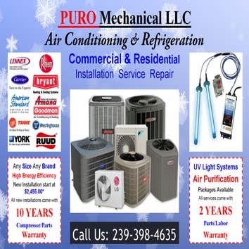 Photo(s) from PURO Mechanical LLC Products/Services