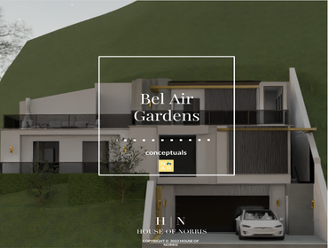 Custom Hillside Residential - Bel Air Gardens New custom 3-floor home in steep hillside