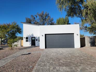 1380sf Custom Home This custom design is 3 bedrooms, 2 bathrooms, and 1380sf. This modern design is a great starter home.