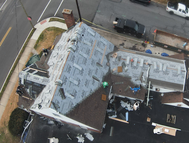 During Roof Installation Photos