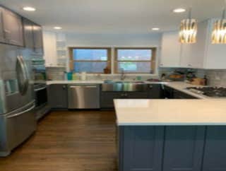 Photos by Es Carpentry Inc #1 Basement and first Floor complete gut and Remodel