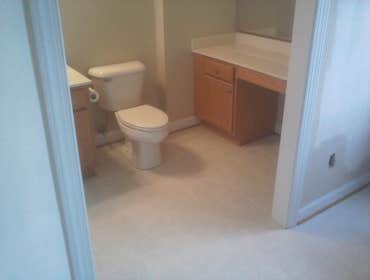 Open toilet area, no privacy