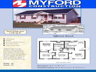 Myford Construction Floor Plans These are just a few of the new home floor plans we have available.