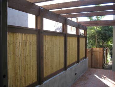 Bamboo & wood screen