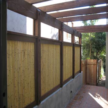 Bamboo & wood screen
