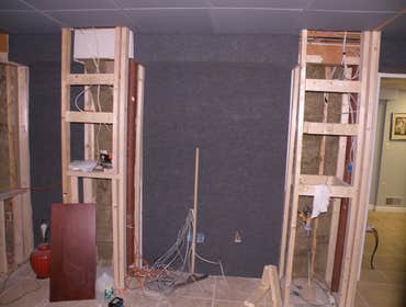 Photos from Vh improvement inc transforms a room in the basement into a media room