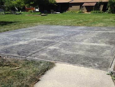 Colored and stamped concrete