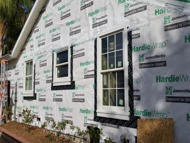 Hardie wrap on reside