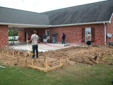Concrete form to start construction