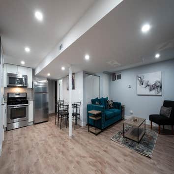 Basement remodel Full basement remodeling, with one bathroom, one kitchen.