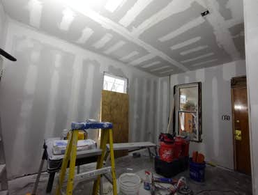 Drywall for kitchen remodel, progress photo
