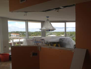 Opening for Bar separating Kitchen & Living Room