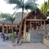 Tropic themed custom backyard pergola