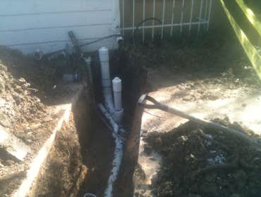 Under slab tunnels These are hand dug tunnels under the concrete slab foundation of homes where we installed a new drain line system.