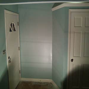 Brookfield Project The walls started out brown with crown molding through the middle of it. The baseboard, door(s), door jam, casing and other...