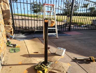 Painting Exterior Metal Door Gates by Rudy's Painting