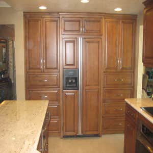 Project photos from RCL Construction Company, Inc Pepperwood Project - Kitchen remodel with custom stained Alder Select cabinetry, granite...