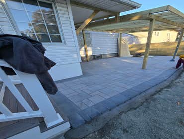 Photos by Rojas Landscaping & Handyman Services LLC #1 Preasure Threated Wood Horizontal Fence Installation
Exterior Fire Place
Paavers Patio/walkway