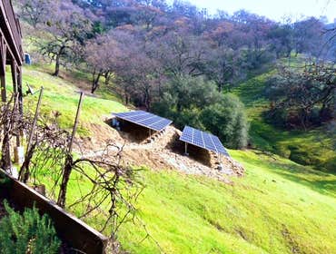 Installations Green Stock Solar ground-mounts and installations on comp, tile, and metal roofs!
