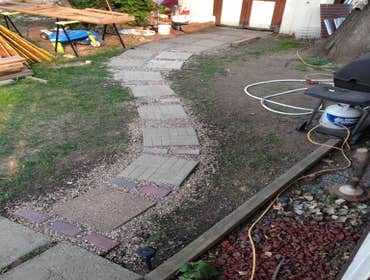 a walk way under way