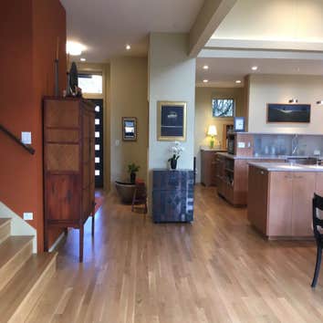 Modern Custom Home We did the interior paint for this lovely custom home in North Seattle. This was new construction and we did the millwork and wood f